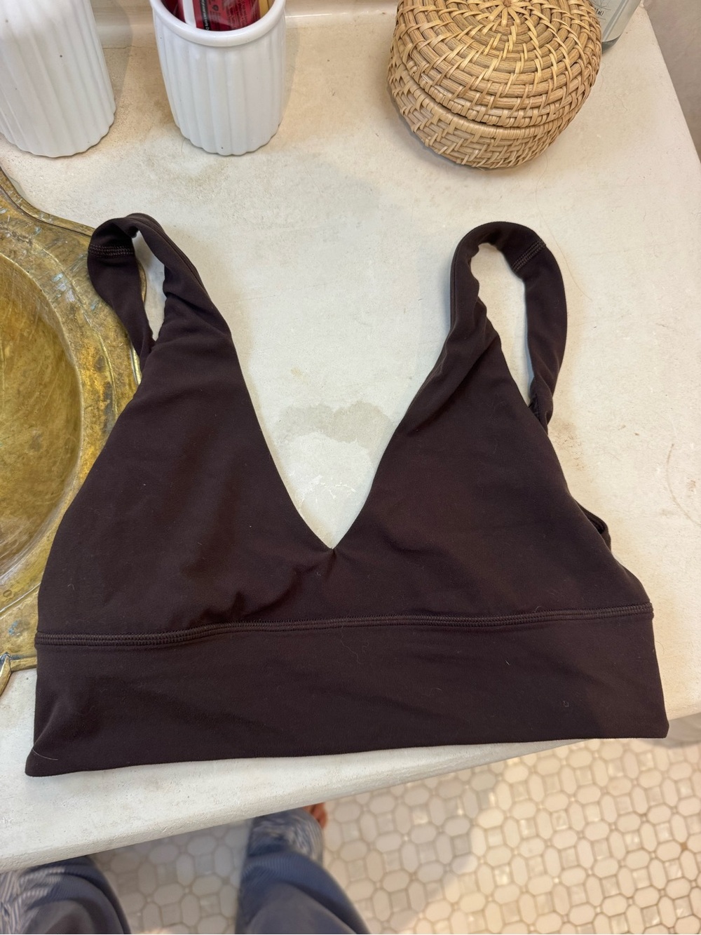 lululemon athletica Deep V Wireless Bralette - Chocolate